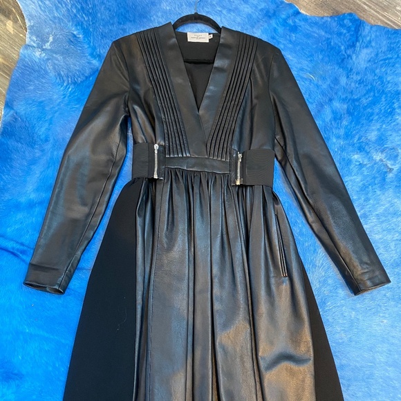 Leather midi dress Preen by Thornton bregazzi size M - Picture 1 of 3